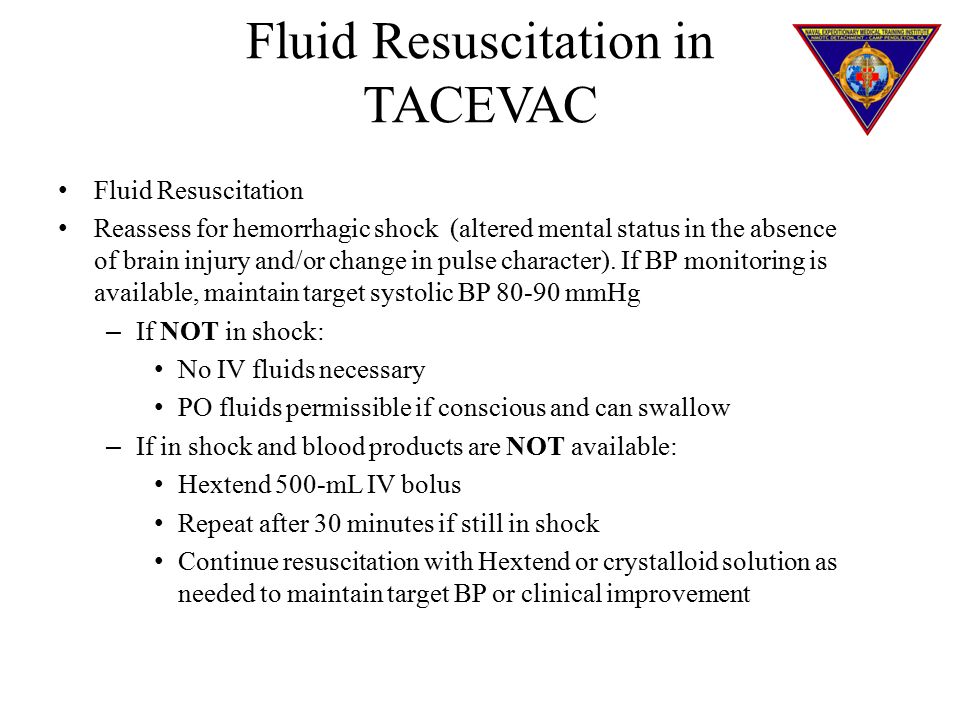 Resuscitation in Hypovolaemic Shock